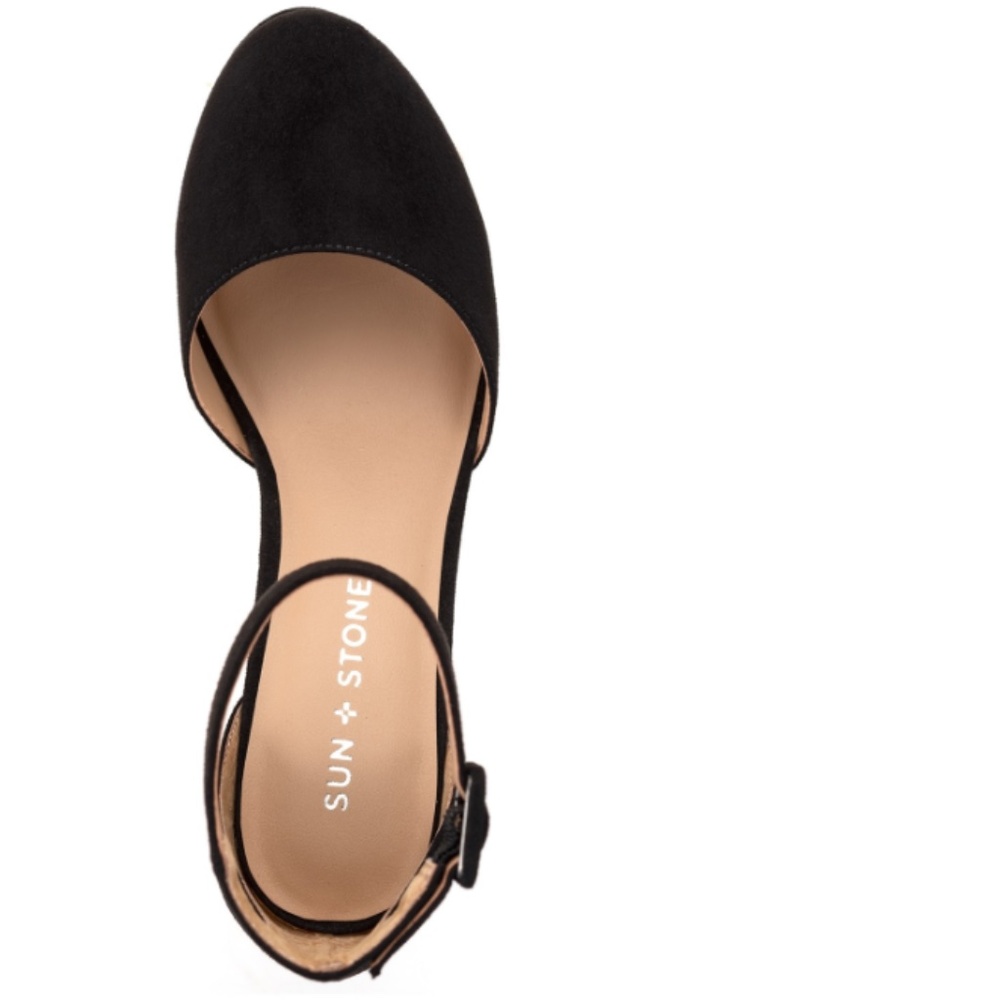 Sun + Stone Women's Birdey Ankle Strap Block Heel Platform Pumps NWT - Picture 3 of 4